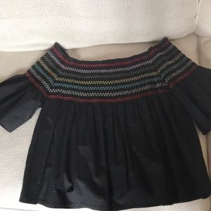 Umgee off shoulder black shirt